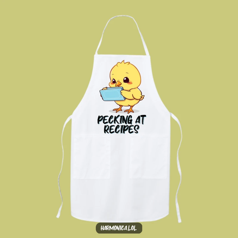 Funny Bewildered Chick Harmonica Apron: Cook with Cute Confusion, Great Funny Gift