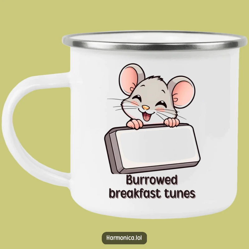 Funny Mouse Harmonica Camping Mug: Trail Tunes - Rugged Funny Gift for Hikers