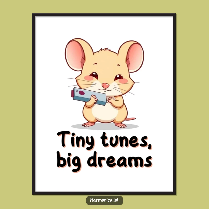 Free Printable Wall Art: Musical Mouse, Funny Downloadable Decor Gift