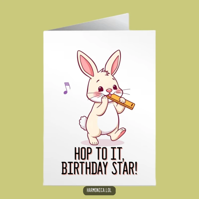 Free Printable Birthday Card: Bouncy Bunny Grooves - Downloadable Musical Fun
