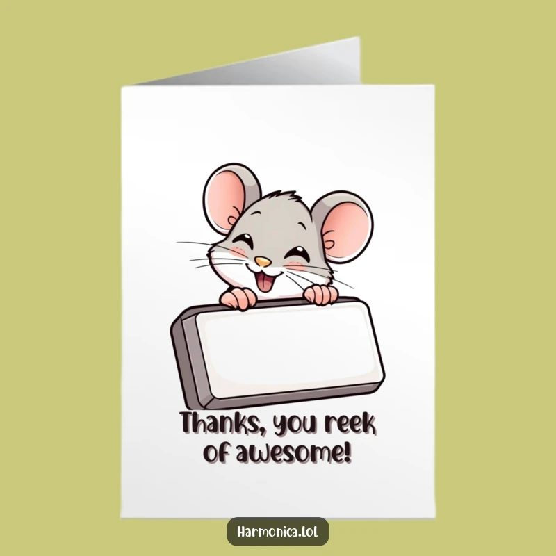 Free Printable Mouse Thank You Card: Cute Downloadable Hidden Thanks Gift