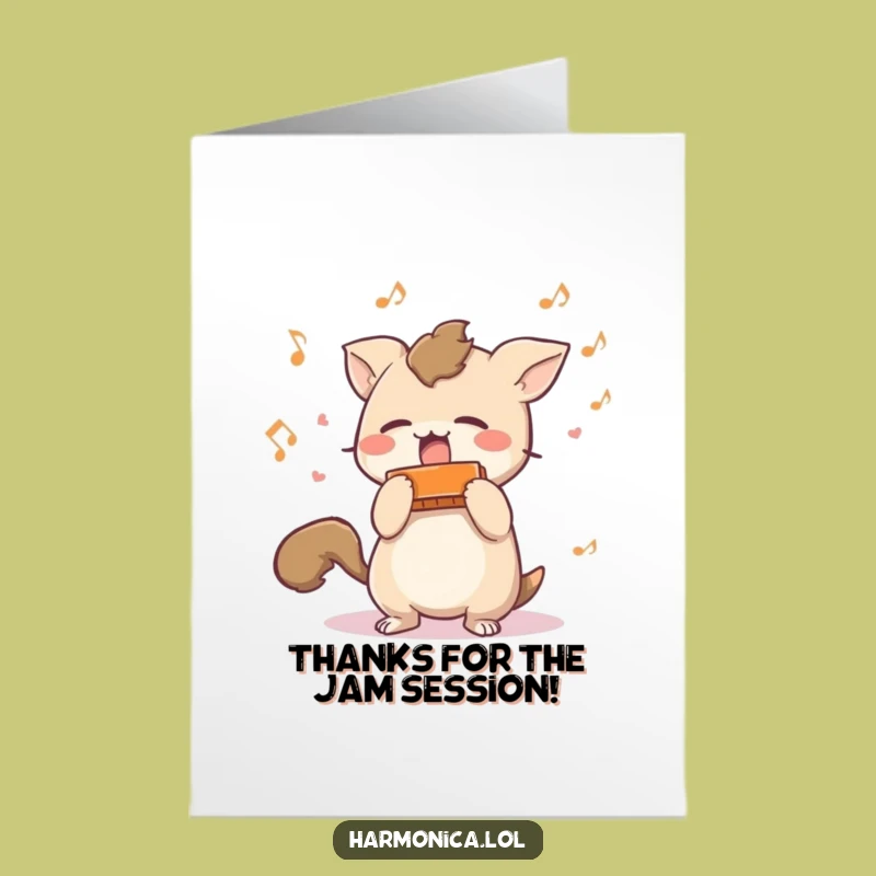 Free Printable Thank You Card: Harmonious Creature Expressing Gratitude Downloadable Gift