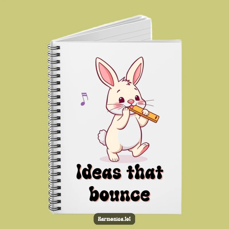Funny Bouncy Bunny Harmonica Notebook: Jot Down Your Rhythmic Ideas, Creative Funny Gift
