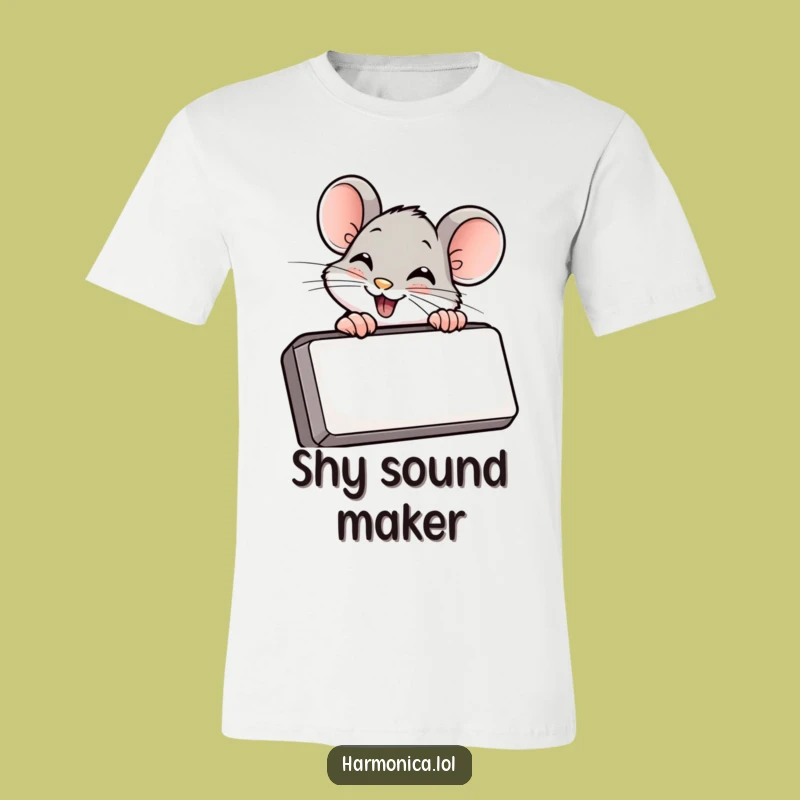 Funny Mouse Harmonica T-Shirt: Giggling Critter Music - Ideal Funny Gift for Comedians